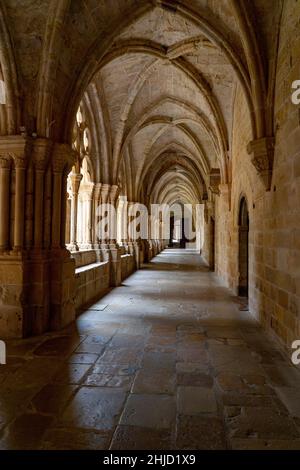 Kloster der Abtei Poblet, Reial Monestir de Santa Maria de Poblet, Katalonien, Spanien. Es handelt sich um ein Zisterzienserkloster, das 1151 gegründet wurde und sich am f Stockfoto