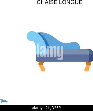 Chaiselongue einfaches Vektor-Symbol. Illustration Symbol Design-Vorlage für Web mobile UI-Element. Stock Vektor