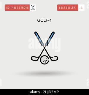 Golf-1 einfaches Vektorsymbol. Stock Vektor