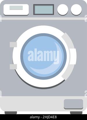 Waschmaschine auf weiß isoliert, Vektorgrafik Stock Vektor