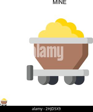Einfaches Vektorsymbol für die Mine. Illustration Symbol Design-Vorlage für Web mobile UI-Element. Stock Vektor