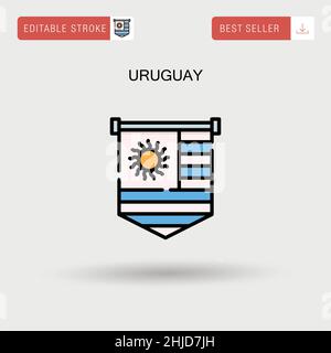 Uruguay einfaches Vektorsymbol. Stock Vektor