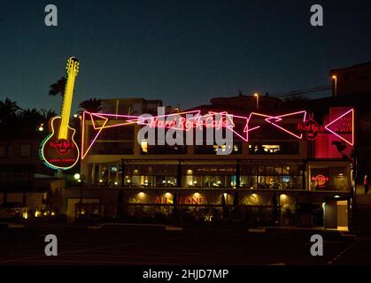 Hard Rock Cafe in Playa de los Ingleses, Maspalomas, Gran Canaria, Spanien Stockfoto