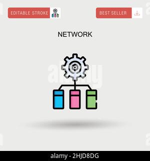 Einfaches Vektorsymbol für das Netzwerk. Stock Vektor