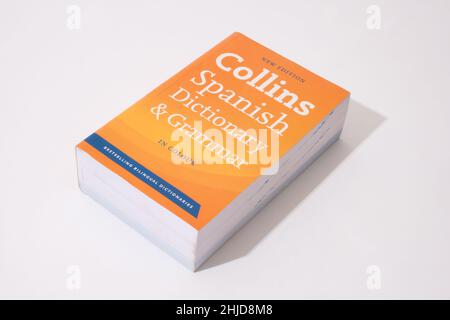 Ein Collins Spanisches Wörterbuch und Grammatik Stockfoto