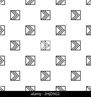 Nahtloses Muster quadratische geometrische Form Design der abstrakten Textur Hintergrund in Schwarz-Weiß-Illustration für Geschenkartikel, Verpackung, Wand, Karten und Stock Vektor