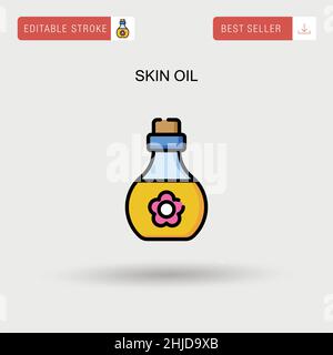 Einfaches Vektorsymbol für Hautöl. Stock Vektor