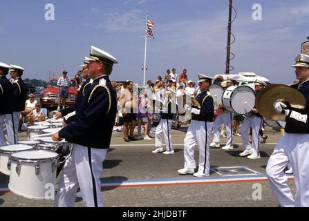 USA Bristol Rhode Island der älteste Parade Unabhängigkeitstag Happy 4. Juli Stockfoto