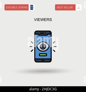 Einfaches Vektorsymbol für Viewer. Stock Vektor