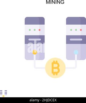 Einfaches Vektorsymbol für das Mining. Illustration Symbol Design-Vorlage für Web mobile UI-Element. Stock Vektor
