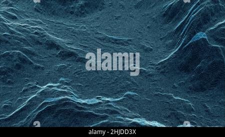 Leuchtende digitale Landschaft. Technologiekonzept Stockfoto