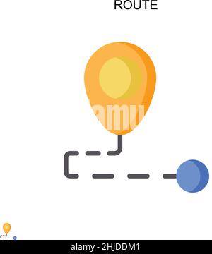 Einfaches Vektorsymbol für Routen. Illustration Symbol Design-Vorlage für Web mobile UI-Element. Stock Vektor