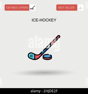 Einfaches Eishockey-Vektorsymbol. Stock Vektor