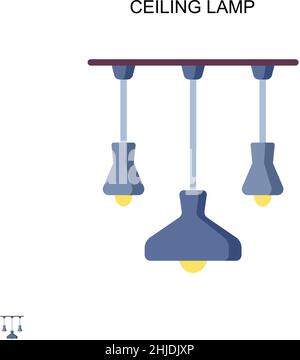 Einfaches Vektorsymbol für Deckenleuchte. Illustration Symbol Design-Vorlage für Web mobile UI-Element. Stock Vektor