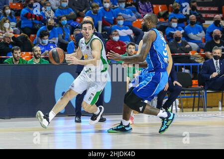 Madrid, Spanien. 28th Januar 2022. 28th. Januar 2022; Stadion Fernando Martin; Fuenlabrada; Madrid; Spanien; Liga Endesa ACB; Urbas Fuenlabrada vs Club Joventut Badalona; Ferran Bassas (Joventut) 900/Cordon Pressequelle: CORDON PRESS/Alamy Live News Stockfoto