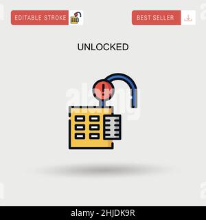 Unlocked Simple Vector-Symbol. Stock Vektor