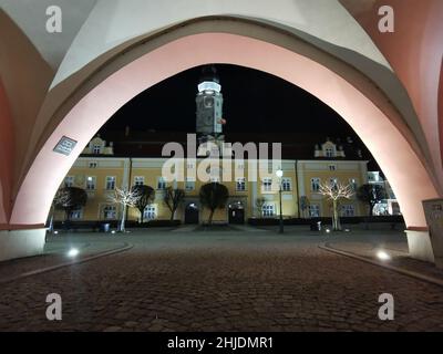 Bolesławiec, deutsch Bunzlau, schlesisch Bunzel, ist eine Stadt im Powiat Bolesławiecki in der Woiwodschaft Niederschlesien in Polen.28.01.2022 Stockfoto