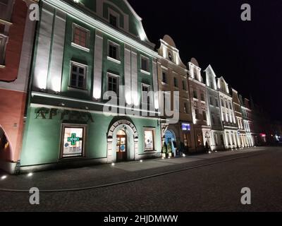 Bolesławiec, deutsch Bunzlau, schlesisch Bunzel, ist eine Stadt im Powiat Bolesławiecki in der Woiwodschaft Niederschlesien in Polen.28.01.2022 Stockfoto