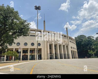 Estadio Municipal, Stadion in Sao Paulo mit einem Fußballmuseum. Sao Paulo Brasilien 28. Januar 2022 Stockfoto