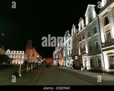 Bolesławiec, deutsch Bunzlau, schlesisch Bunzel, ist eine Stadt im Powiat Bolesławiecki in der Woiwodschaft Niederschlesien in Polen.28.01.2022 Stockfoto