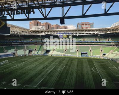 Fußballstadion des italienischen Clubs Palmeiras in SOA Paulo, Brasilien. 27. Januar 2022 Stockfoto