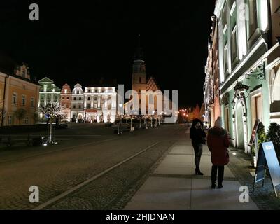 Bolesławiec, deutsch Bunzlau, schlesisch Bunzel, ist eine Stadt im Powiat Bolesławiecki in der Woiwodschaft Niederschlesien in Polen.28.01.2022 Stockfoto