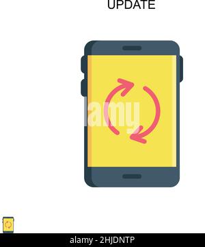 Einfaches Vektorsymbol aktualisieren. Illustration Symbol Design-Vorlage für Web mobile UI-Element. Stock Vektor
