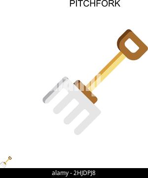 Pitchfork einfaches Vektor-Symbol. Illustration Symbol Design-Vorlage für Web mobile UI-Element. Stock Vektor