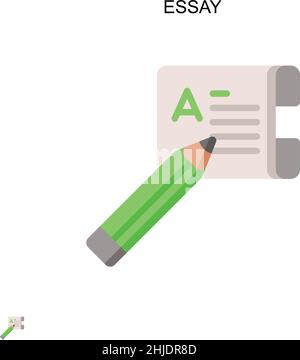 Einfaches Vektorsymbol für Essays. Illustration Symbol Design-Vorlage für Web mobile UI-Element. Stock Vektor