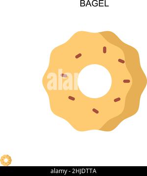 Bagel einfaches Vektorsymbol. Illustration Symbol Design-Vorlage für Web mobile UI-Element. Stock Vektor