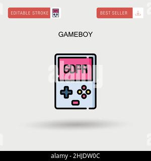 Gameboy einfaches Vektor-Symbol. Stock Vektor