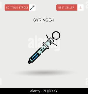 Spritze-1 einfaches Vektorsymbol. Stock Vektor