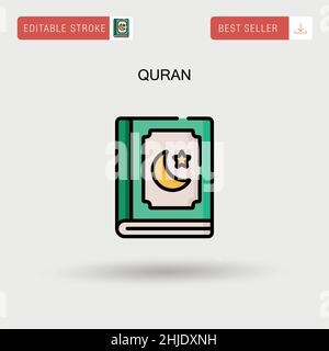 Einfaches Vektor-Symbol des Quran. Stock Vektor