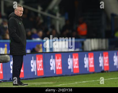 Huddersfield, England, 28th. Januar 2022. Michael O'Neill Manager von Stoke City während des Sky Bet Championship-Spiels im John Smith's Stadium, Huddersfield. Bildnachweis sollte lauten: Darren Staples / Sportimage Credit: Sportimage/Alamy Live News Stockfoto