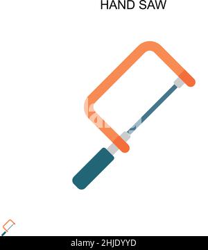Einfaches Vektorsymbol für die Handsäge. Illustration Symbol Design-Vorlage für Web mobile UI-Element. Stock Vektor