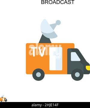 Broadcast Simple Vector-Symbol. Illustration Symbol Design-Vorlage für Web mobile UI-Element. Stock Vektor