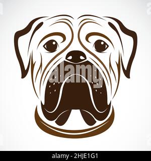 Vektor eines Hundes (Bulldog) auf weißem Hintergrund. Leicht editierbare Vektorgrafik mit Ebenen. Stock Vektor