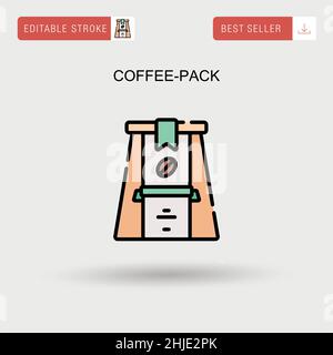 Einfaches Vektorsymbol für Kaffeesatz. Stock Vektor