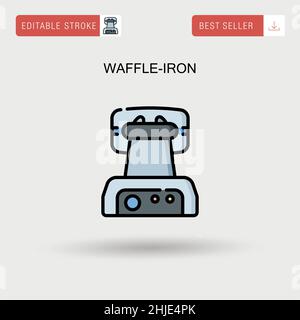 Einfaches Vektorsymbol mit Waffeleisen. Stock Vektor