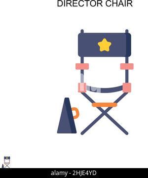 Director Stuhl einfaches Vektor-Symbol. Illustration Symbol Design-Vorlage für Web mobile UI-Element. Stock Vektor