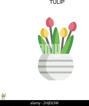 Einfaches Tulpenvektorsymbol. Illustration Symbol Design-Vorlage für Web mobile UI-Element. Stock Vektor