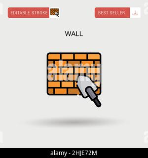 Einfaches Vektor-Symbol für die Wand. Stock Vektor