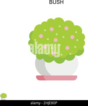 Einfaches Bush-Vektor-Symbol. Illustration Symbol Design-Vorlage für Web mobile UI-Element. Stock Vektor