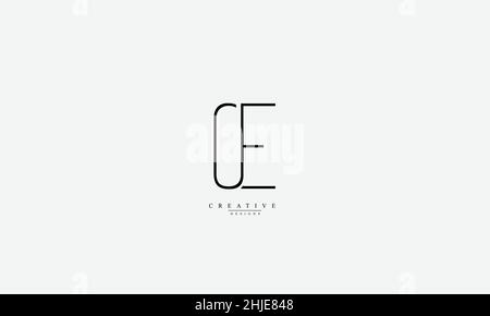 CE EC C E Alphabet Buchstaben Initialen Monogramm Logo Stock Vektor