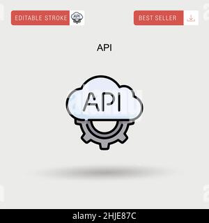 API Simple Vector-Symbol. Stock Vektor