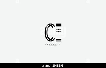 CE EC C E Alphabet Buchstaben Initialen Monogramm Logo Stock Vektor
