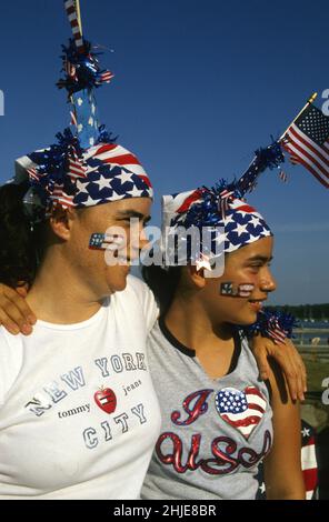 Unabhängigkeitsstag juli 4th bristol RI, USA die älteste Parade sehr beliebt glücklich juli 4th Stockfoto