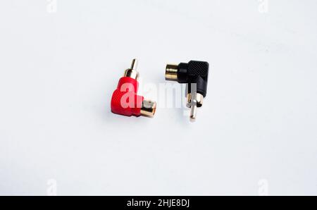 av- oder Audio-Buchse und -Anschluss Stockfoto