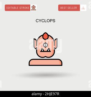 Einfaches Vektorsymbol „Cyclops“. Stock Vektor