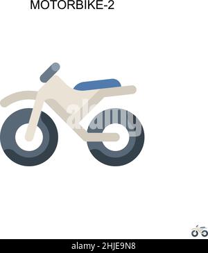 Motorrad-2 einfaches Vektor-Symbol. Illustration Symbol Design-Vorlage für Web mobile UI-Element. Stock Vektor